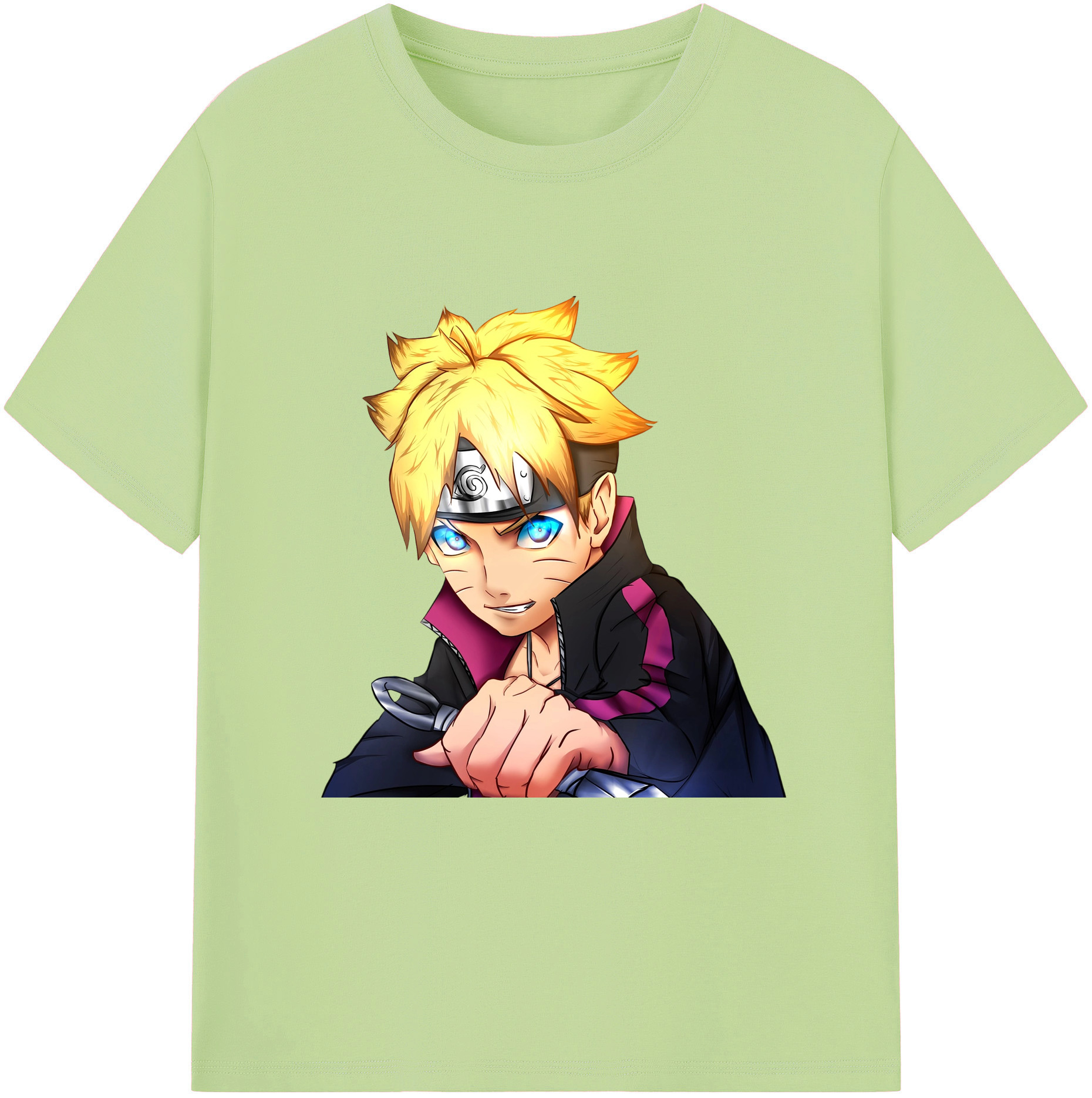 （画像用） NARUTO -ナルト- うずまき ボルト Uzumaki Boruto 綿100％半袖Tシャツ（フロントプリント）